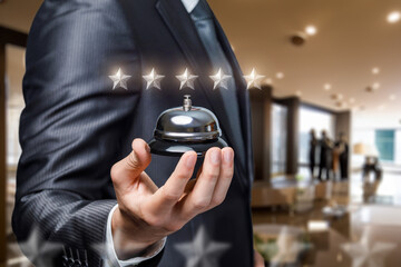 Concept of the rating of the hotel and services in the hotel.