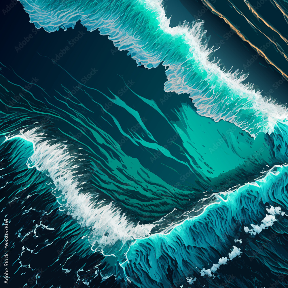 Poster seamless abstract background with waves. vector illustration for your design