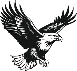 Eagle vector illustration design, flaying eagle