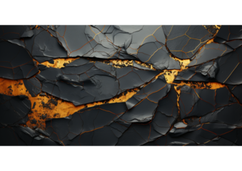 A black background with a grunge texture, embellished with shiny gold lines and shapes. Luxurious black gold background