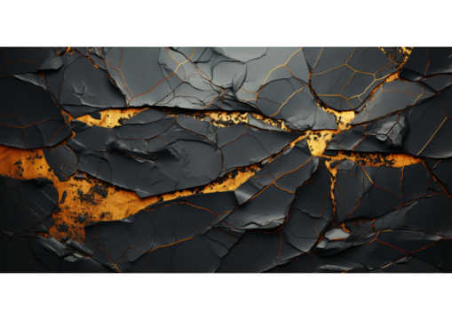 A black background with a grunge texture, embellished with shiny gold lines and shapes. Luxurious black gold background