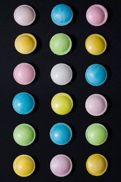 Rows of colourful candy