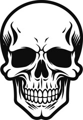 Skull illustration vector design for t shirt