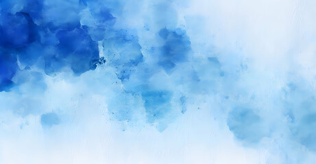 Fototapeta na wymiar Blue Watercolor Abstract Textures Background