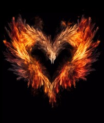 Heart shaped fire