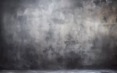 A grey wall and floor metal background - obrazy, fototapety, plakaty