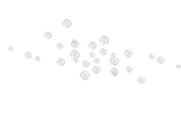 Soap bubble floating transparent  background. Realistic air water foam bubble with rainbow colors.  Bubble PNG.