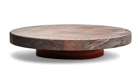 Natural stone table with transparent background