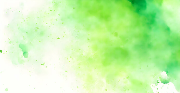 Green Watercolor Abstract Textures Background