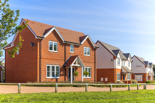 New build modern detached houses. UK