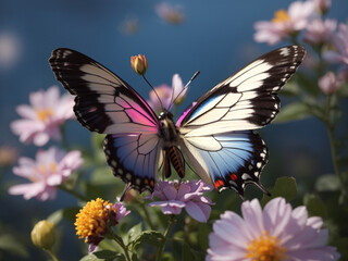 Fototapeta na wymiar Papillon sur une fleur