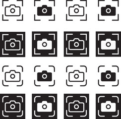 Camera icons set, photo camera sign vector illustration stock illustration
