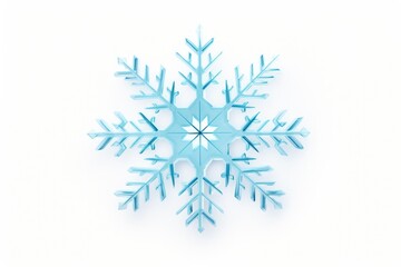 Winter christmas snowflake on isolated white background. Beautiful symbol of X-mas day 