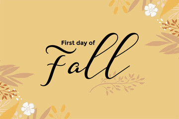 First day of Fall holiday concept
