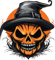 Halloween pumpkin t-shirt design vector illustration