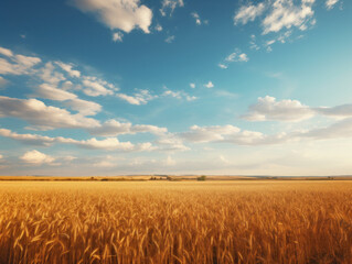 Obraz premium harvest field in the summertime