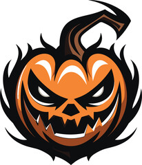 Halloween pumpkin t-shirt design vector illustration