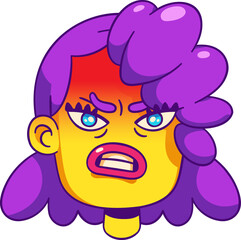 Angry woman face