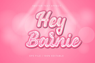 Pink editable vector text effect