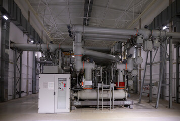 A gas insulated switchgear(GIS) in control building for extra high voltage electrical power...