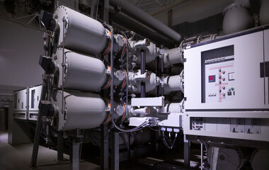 A gas insulated switchgear(GIS) in control building for extra high voltage electrical power...