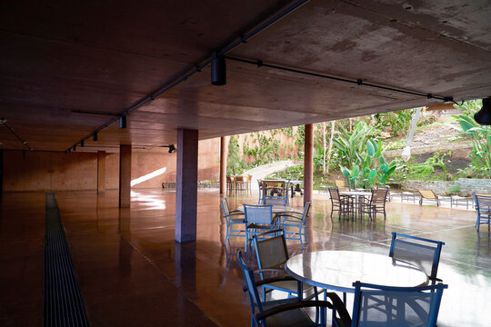 ESO Hotel patio and garden at Paranal Observatory