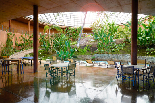 ESO Hotel patio and garden at Paranal Observatory