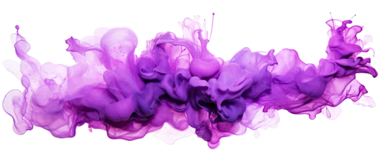 Fotobehang isolated purple liquid watercolor splash © Claudia Nass