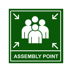 Assembly point emergency symbol 