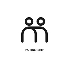 People icon. Partnership symbol vector