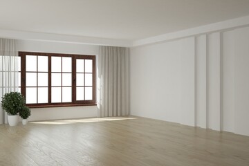 Obraz premium Modern interior design. 3D illustration