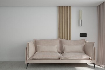 Modern interior design. 3D illustration