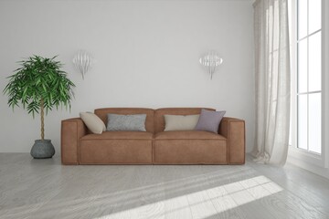 Modern interior design. 3D illustration