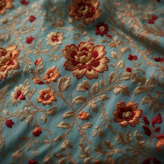 Symmetrical Slavic Embroidery on High-Quality Linen