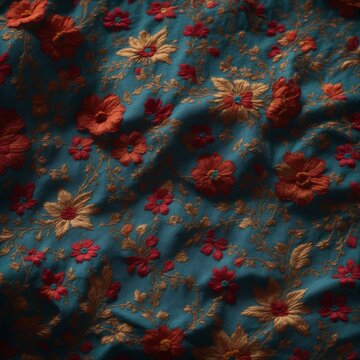 Symmetrical Slavic Embroidery on High-Quality Linen