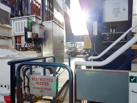 Emergency controls for dock crane