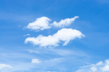 blue sky with white clouds.