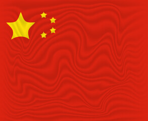 vector realistic China flag wavy abstract background with textured