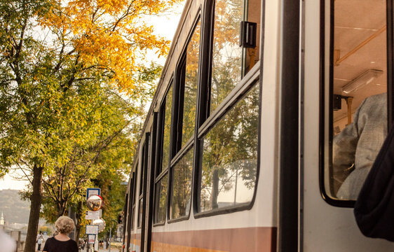 Close-up of bus