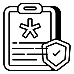 Fototapeta premium Trendy design icon of medical insurance policy