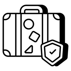An icon design of briefcase security