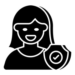 Premium download icon of user insurance