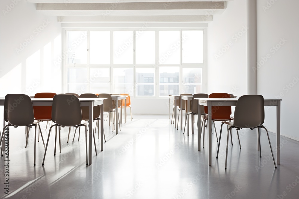 Poster empty classroom, generative ai