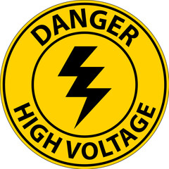 Floor Sign, Danger High Voltage
