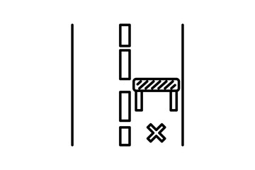 Road work Icon. Icon related to Traffic. line icon style. Simple vector design editable