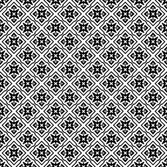 Black and white seamless pattern texture. Greyscale ornamental graphic design. Mosaic ornaments. Pattern template. Vector illustration. EPS10.