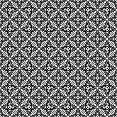 Black and white seamless pattern texture. Greyscale ornamental graphic design. Mosaic ornaments. Pattern template. Vector illustration. EPS10.