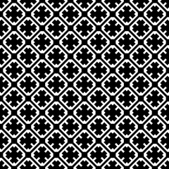Black and white seamless pattern texture. Greyscale ornamental graphic design. Mosaic ornaments. Pattern template. Vector illustration. EPS10.