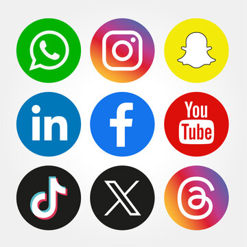 R&eacute;seaux sociaux logos