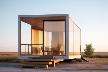 modern tiny house concept created using generative Ai tools